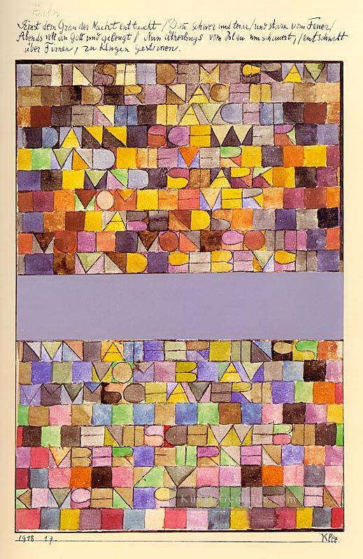 Einmal tauchte Paul Klee aus dem Grau der Nacht auf Ölgemälde